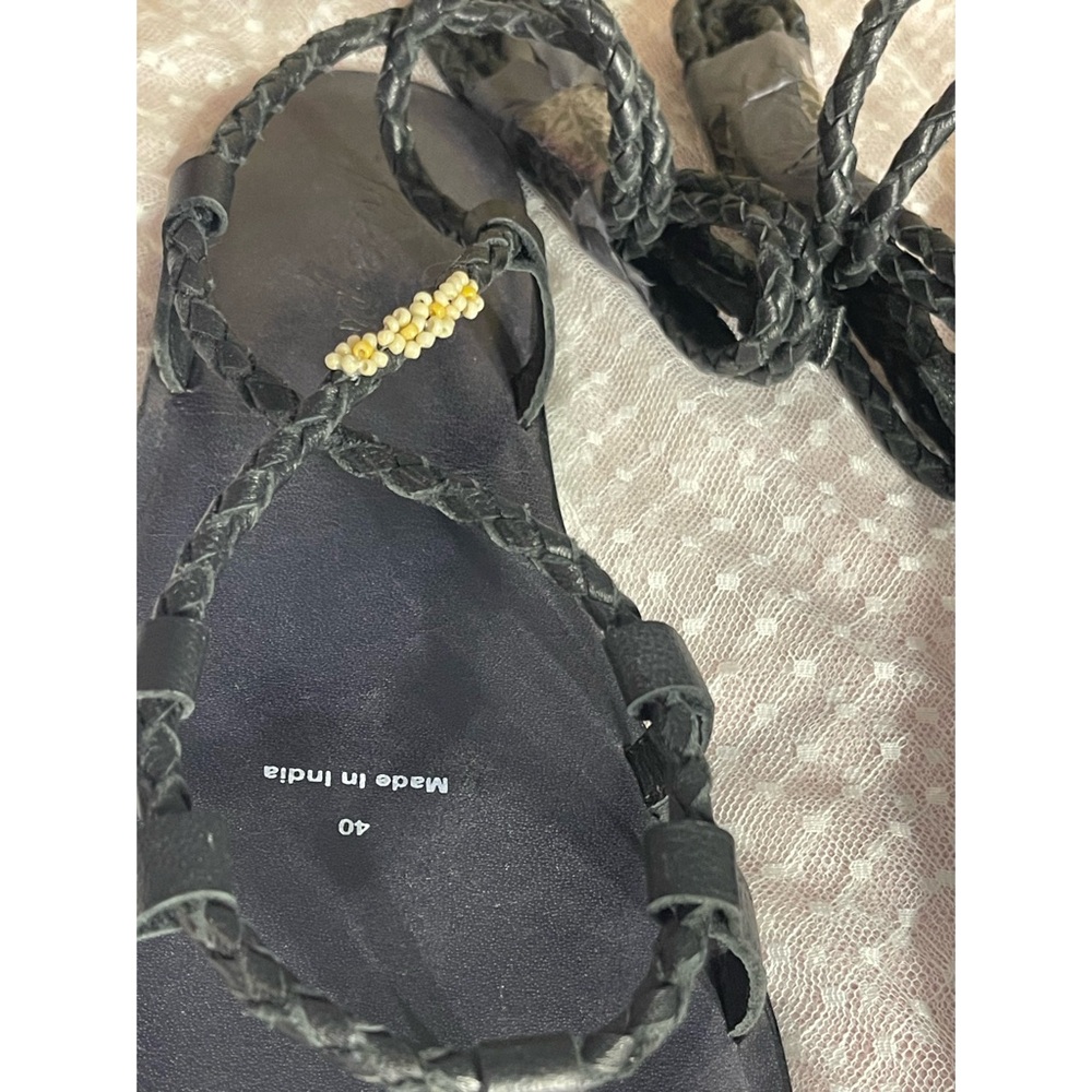 Free People Daisy Dream Wrap Elegant Black Strappy Sandals NWT SZ 9 BLACK - Picture 6 of 16